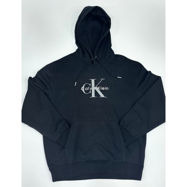 FELPA CALVIN KLEIN CAPPUCCIO CON LOGO CENTRALE