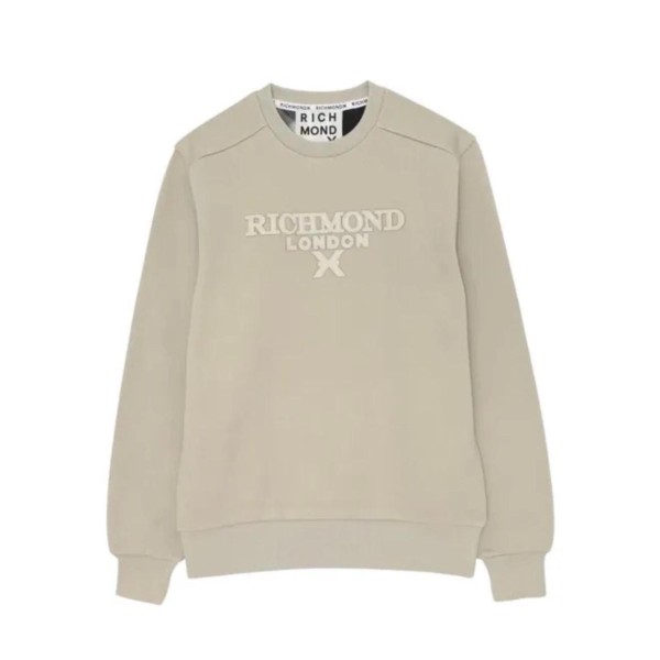 FELPA RICHMOND CON GIROCOLLO E MAXI LOGO AL CENTRO