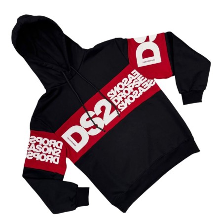 FELPA DS2 CAPPUCCIO LOGO...